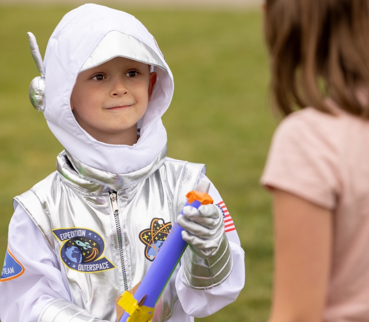 Child dressed as an astronaut