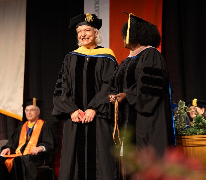 Anne Constantino at commencement