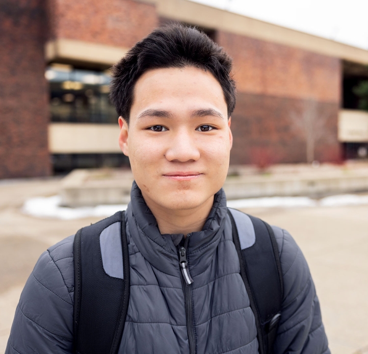 Student in the plaza