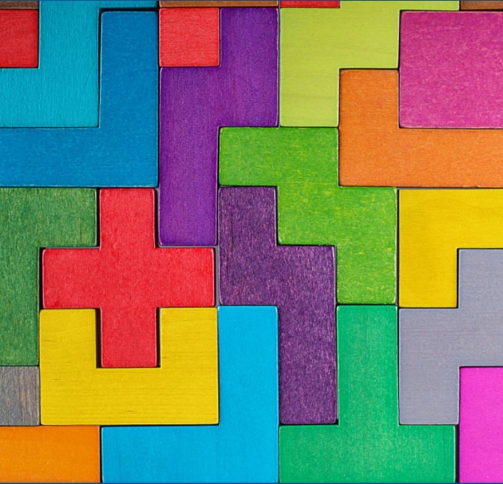 Colorful interlocking blocks