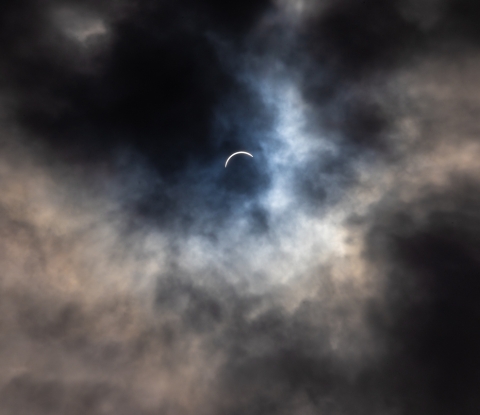 The 2024 total solar eclipse in the sky