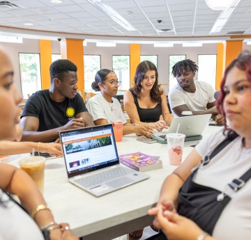 Students in Buffalo State bookstore