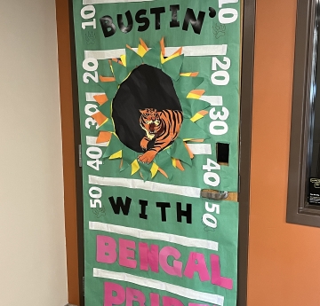 Bishop Hall homecoming door