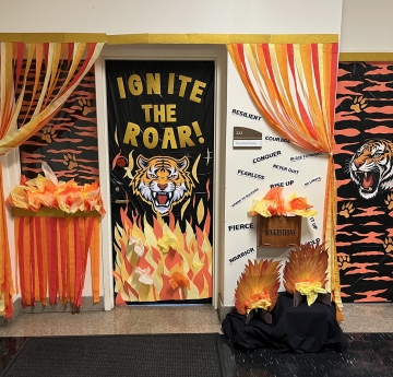 School of Arts and Sciences homecoming door
