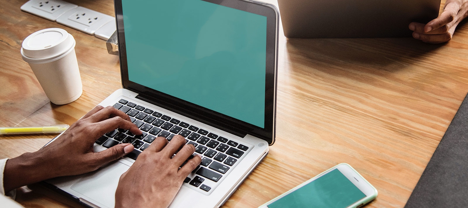 Two laptops on a table