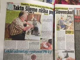 Novy Cas newspaper article featuring Bajus's father