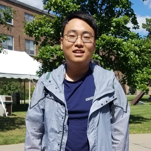Hutong Fan outside in Perry Quad